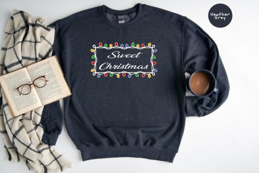 Sweet Christmas Light Sweatshirt, Winter Sweatshirt, Cold Season Sweatshirt, Christmas Hoodie, Christmas Gift