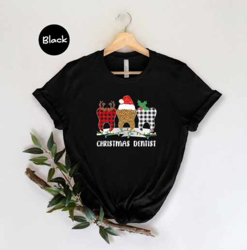 Christmas Tooth Shirt, Dental Christmas Shirt, Buffalo Plaid Christmas Tooth Shirt, Dentistry T-Shirt