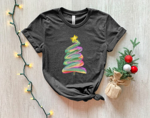 Christmas watercolor Sweatshirt, Christmas Sweater, Christmas Crewneck, Christmas Tree Sweatshirt, Holiday Sweaters