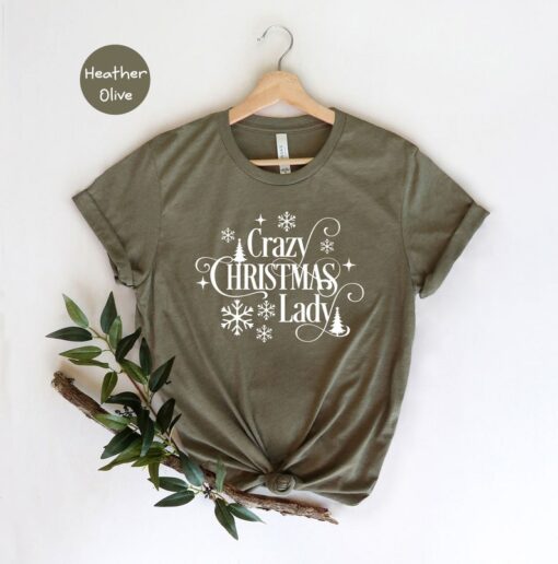 Christmas Shirt, Crazy Christmas Lady and Snowflake Shirt, Christmas Mama Shirt, Christmas Family Tee, Christmas Gift