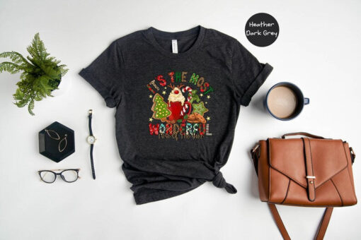 It's the Most Wonderful Time of the Year Shirt, Christmas Coffee T-Shirt, Christmas Tree Shirt, Holiday Shirt