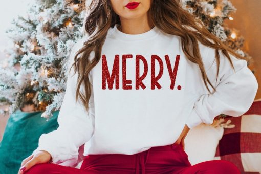 Christmas Sweatshirt, Merry Christmas Sweatshirt, Christmas gift, Christmas sweatshirt for Women, Holiday Sweatshirt