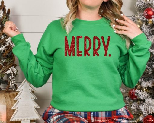 Christmas Sweatshirt, Merry Christmas Sweatshirt, Christmas gift, Christmas sweatshirt for Women, Holiday Sweatshirt