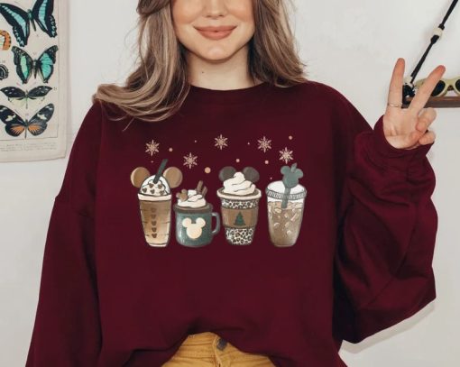 Christmas Mickey Coffee Sweatshirt, Disney Christmas Coffee Sweatshirt, Coffee Christmas Sweater, Disney Holiday Tee