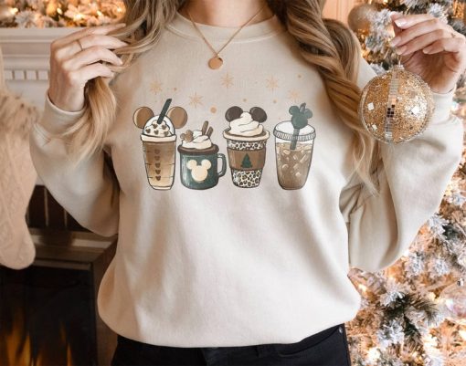 Christmas Mickey Coffee Sweatshirt, Disney Christmas Coffee Sweatshirt, Coffee Christmas Sweater, Disney Holiday Tee