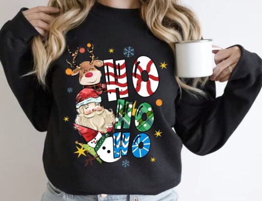 Ladies Christmas Shirt, Christmas Santa Shirt, Holiday Season Sweatshirt, Christmas Gift