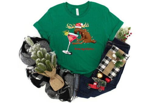 Drink Up Bitches it's Christmas T-Shirt, Christmas Women's Crewneck, Funny Christmas Gift