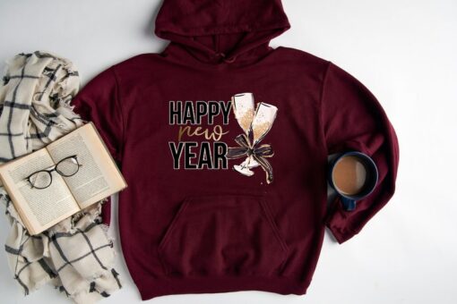 Happy New year Hoodie, Christmas Hoodie, Christmas gift hoodie, 2023 holiday hoodie, women's hoodie, Hoodie for girls