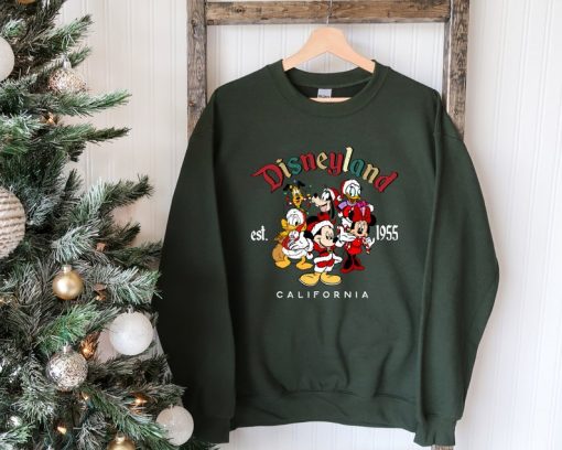 Retro Mickey And Friends Disneyland Christmas Sweatshirt, Disneyland Shirt, Christmas sweat