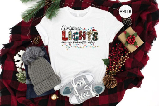 Christmas Lights Are My Favorite Shirt, Christmas Family Matching, Holiday T-Shirt, Family Christmas Shirt