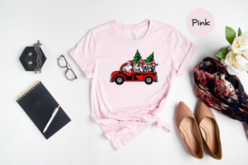 Farm Santa with Goats Shirt, Christmas Tree Shirt, Farm Santa T-Shirt, Santa Truck Shirt, Christmas Goats Shirt