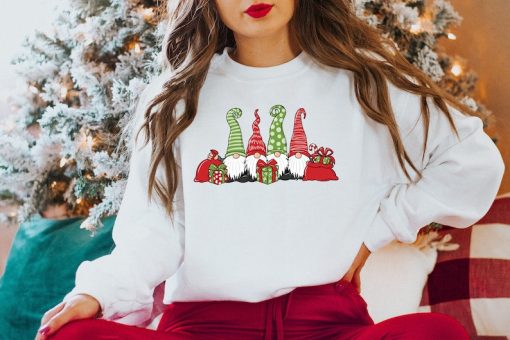 Christmas Gnomes Sweatshirt, Merry Christmas Sweatshirt, Cute Gnomes Sweatshirt, Christmas Gift, Holiday Sweatshirt