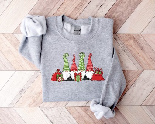 Christmas Gnomes Sweatshirt, Merry Christmas Sweatshirt, Cute Gnomes Sweatshirt, Christmas Gift, Holiday Sweatshirt