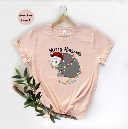 Merry Hissmas Shirt, Opossum T-Shirt, Christmas Opossum Shirt, Funny Christmas Shirt, Christmas Animal Shirt