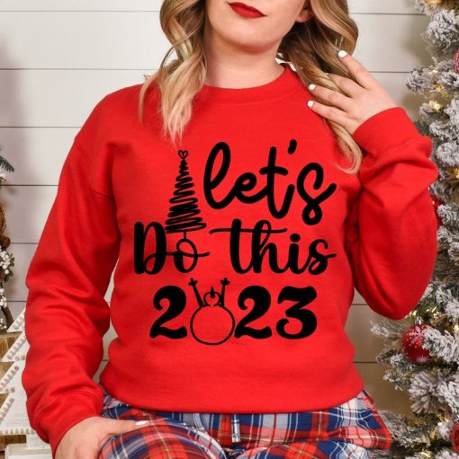 Let's Do This 2023, Christmas Trees Sweatshirt, Christmas Sweatshirt, Pine Tree Sweatshirt, Christmas Vibes