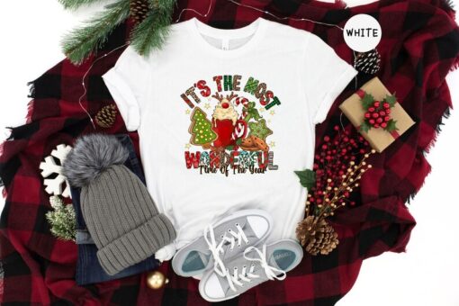 It's the Most Wonderful Time of the Year Shirt, Christmas Coffee T-Shirt, Christmas Tree Shirt, Holiday Shirt