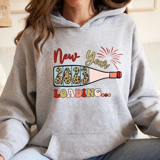 Christmas Hoodie, New Year Loading, 2023 Loading Hoodie, Winter Hoodie, Merry Christmas, New Year Hoodie