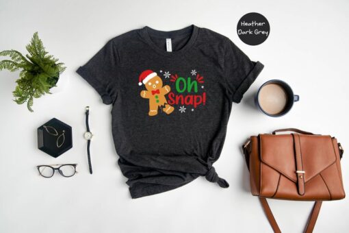 Oh Snap Gingerbread Shirt, Funny Broken Gingerbread, Holiday Apparel, Cookie Christmas T-Shirt, Funny Christmas Outfit