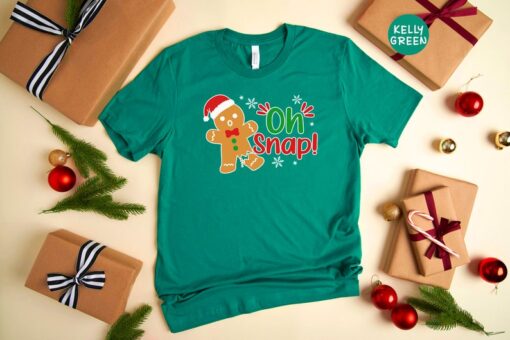 Oh Snap Gingerbread Shirt, Funny Broken Gingerbread, Holiday Apparel, Cookie Christmas T-Shirt, Funny Christmas Outfit