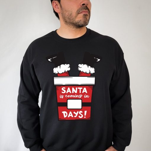 Santa Countdown, Santa Days Sweatshirt, Christmas Sweatshirt, Days To Christmas Sweat, Christmas Countdown