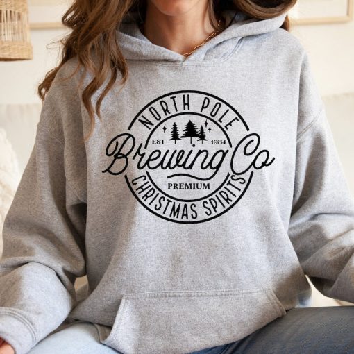 North Pole Brewing Co Hoodie, Christmas Hoodie, Merry Christmas, Brewing Hoodie, Christmas Gift Hoodie