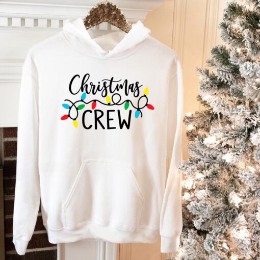 Christmas lights hoodie, Christmas crew hoodie, woman's hoodie, group family hoodie, hoodie for mom, holiday hoodie