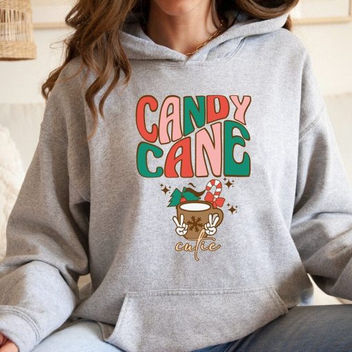 Candy Cane Cutie Hoodie, Christmas Hoodie, Merry Christmas, Christmas Hoodie For Women, Christmas Hoodie Gift