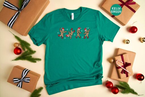 Dancing Gingerbread Cookie Shirt, Christmas Cookies Shirt, Holiday T-Shirt, Cute Christmas Shirt