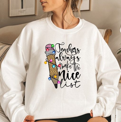 Teacher Christmas Sweatshirt, Christmas Sweatshirt, Christmas Lights Sweatshirt, Christmas Sweater, Teacher Sweatshirt Gift