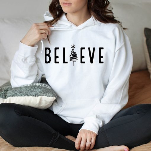 Believe Hoodie, Christmas Hoodie, Christmas Believe Hoodie, Christmas Tree Hoodie, Funny Christmas Hoodie, Xmas Gift