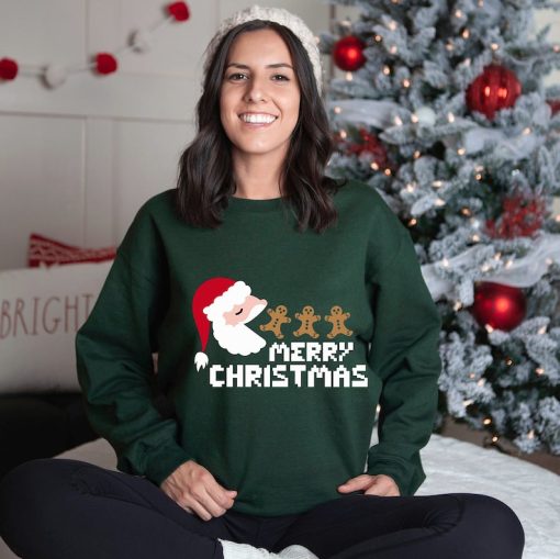 Gingerbread Sweatshirt, Christmas Sweatshirt, Merry Christmas Sweatshirt, Christmas Santa Sweatshirt, Christmas Sweat