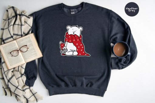 Cute Christmas Polar Bear Family Sweatshirt, Adorable Polar Bear Sweatshirt