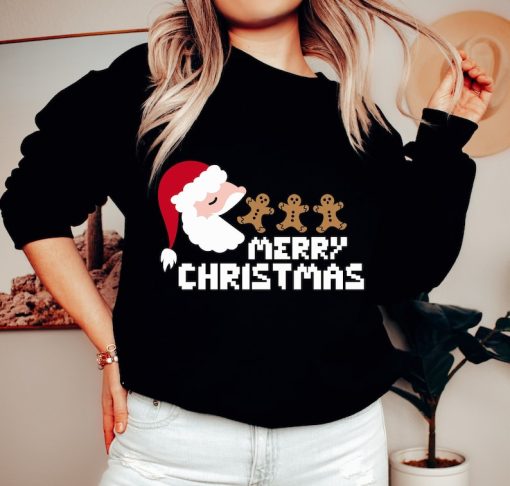 Gingerbread Sweatshirt, Christmas Sweatshirt, Merry Christmas Sweatshirt, Christmas Santa Sweatshirt, Christmas Sweat