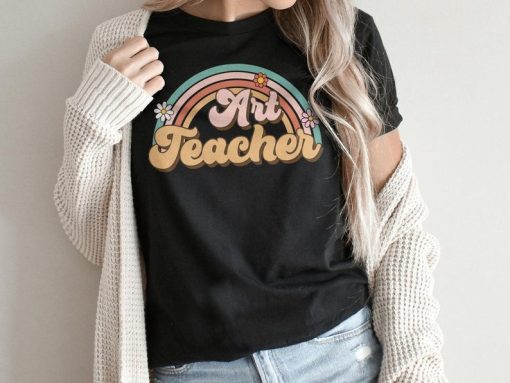 Art Teacher Floral Shirt •Art Teacher Gift Idea •Retro School Art Teacher Shirt •Gift Shirt For Artist •Art Lover Gift Clothes