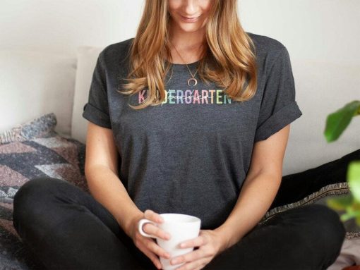 Minimalist Kindergarten Teacher Shirt, Boho New Teacher Gift, Cute Teacher Life Tee, First Day of School Teacher Tshirt