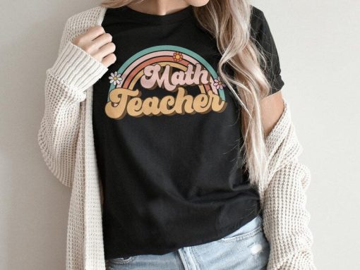 Math Teacher Floral Shirt •Gift For Math Teacher •Back to School Teacher Tees •Teacher Appreciation Apparel •Math Lover Shirt