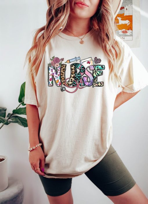 Nurse Shirt, Nurse Life Shirt, Nurse Gift, Registered Nurse Shirt, Leopard Print Nurse Shirt, Gift For Nurse, Nurse Week, Nursing School Tee