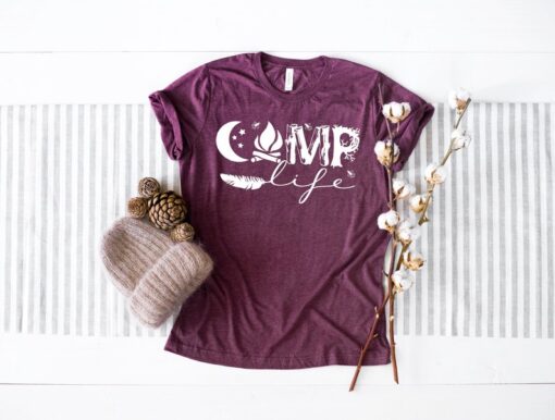 Camp Life Shirt, Summer Collection, Travel T-shirt, Vacation Tee, Summer Vacation Shirts, Summer Shirts, Travel Shirts