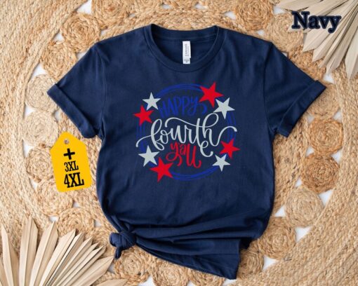 Happy Fourth Y'All Shirt, 4th Of July Shirt, American Flag Shirt, Patriotic American Shirt, USA Flag Shirt, Memorial Day Shirt