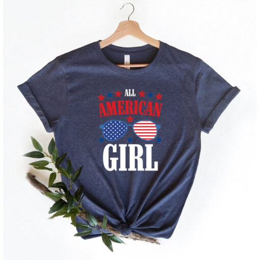 All American Girl 4th of July Shirt, All American Girl Shirt, Independence Day Shirt, 4th of July Gift, Independence Day Gift