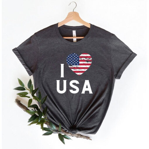 I Love USA Shirt, 4th Of July Shirt, American Flag Shirt, Patriotic Shirt, American Shirt, Freedom Shirt, 4th Of July Gift