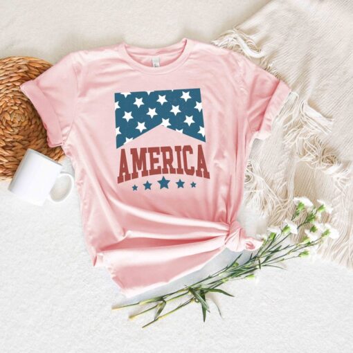 America Shirt, 4th of July TShirt, The Land of the Free Party Shirt, Independence Day Party Shirt, Proud American T-shirt