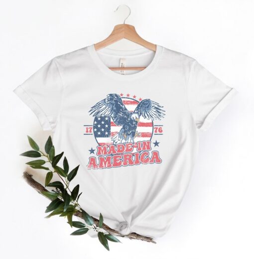 Made in America 1776 Shirt, Gift For American, 4th of July Party T-Shirt, Freedom Retro TShirt, Independence Day Gift