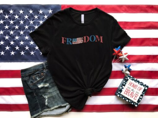 Retro Comfort Freedom Shirt, Vintage Distressed American Flag Shirt, Happy 4th Of July, America Is The Greatest, USA Tee