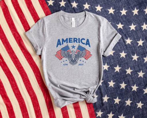 America Patriotic Eagle 4th of July Shirt, Independence Day Shirt, Funny 4th of July Gift, God Bless America