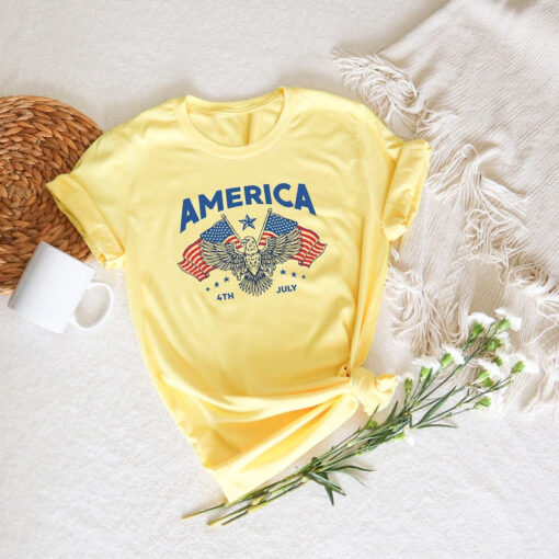 America Patriotic Eagle 4th of July Shirt, Independence Day Shirt, Funny 4th of July Gift, God Bless America