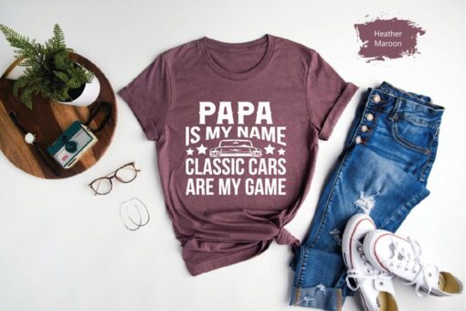 Fathers Day Gift, Classic Cars Shirt, Grandpa Shirt, Tshirt For Papa, Classic Cars Gift