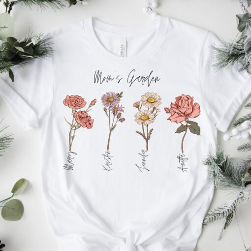 Custom Birth Month Shirt, Mama's Garden Shirt, Mother Day Gift, Birth Month Flower Shirt, Mom's Flowers Garden Sweater