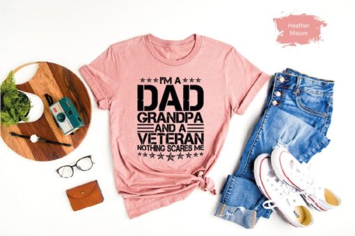 Grandpa Father's Day Shirt, Fathers Day Gift, Veteran Grandpa Shirt, Grandpa Gift, Gift For Grandpa, Military Dad Shirt