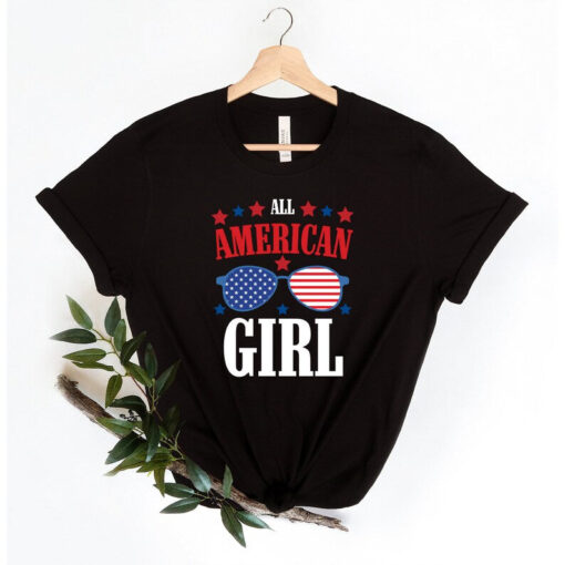 All American Girl 4th of July Shirt, All American Girl Shirt, Independence Day Shirt, 4th of July Gift, Independence Day Gift